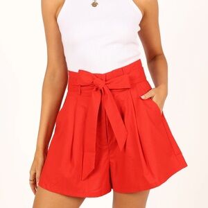 Madewell Women's Red Paperbag Waist Shorts